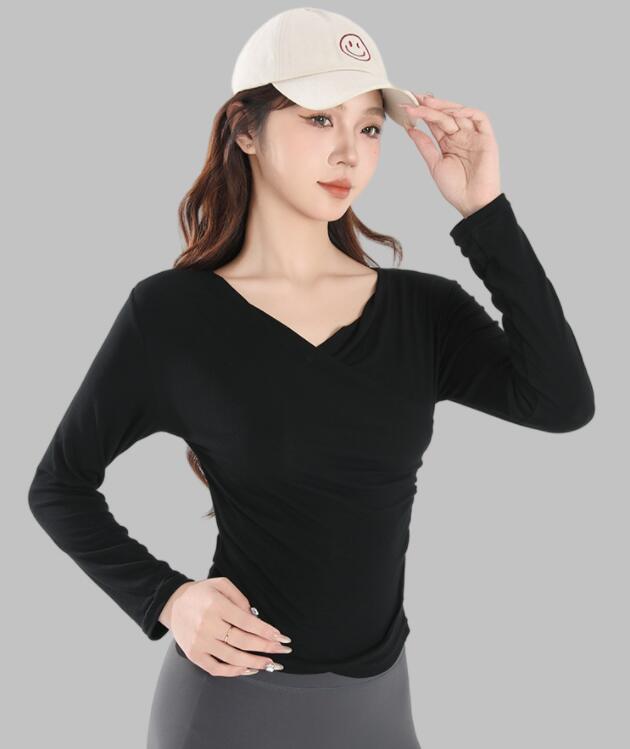 スポーツウェア レディース ヨガウェア 長袖トップス 速乾素材