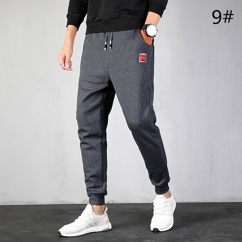 スポーツウェア メンズ裏ボア厚手スポーツパンツ秋冬用