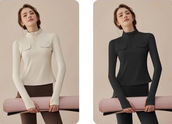 スポーツウェア レディース ヨガウェア 長袖 速乾 フィットネストップス