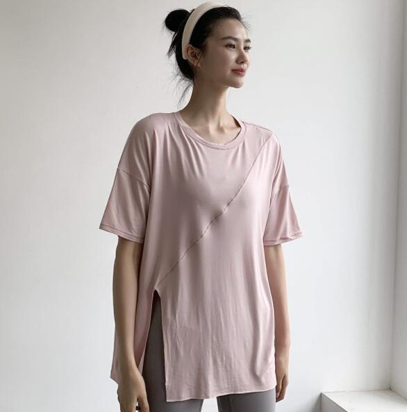 スポーツウェア レディース半袖ヨガ服速乾フィットネス用Tシャツ