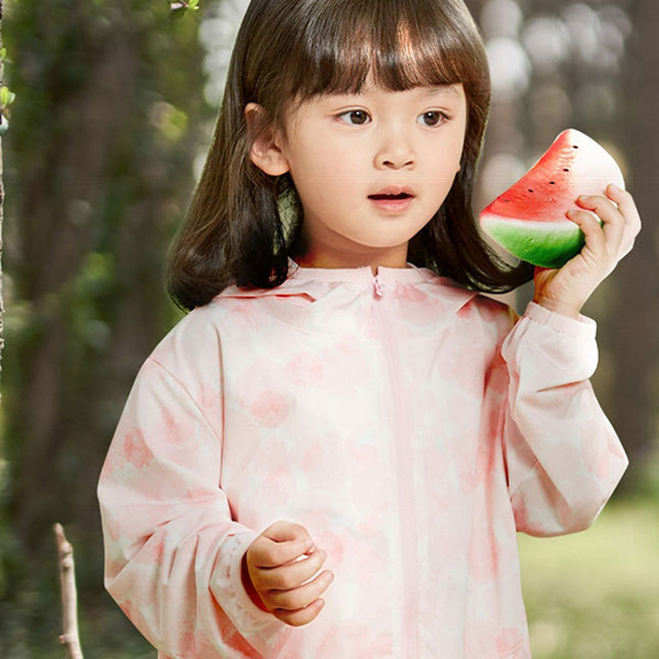 スポーツウェア キッズ軽量吸汗速乾パーカー紫外線対策フード付き男女兼用