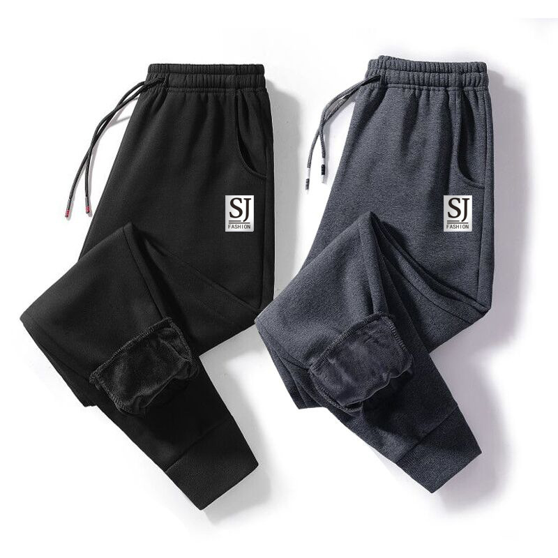 スポーツウェア メンズ裏ボア厚手スポーツパンツ秋冬用