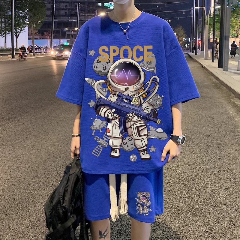 スポーツウェア 宇宙飛行士プリント上下セット