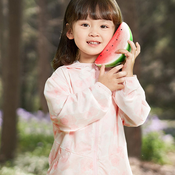 スポーツウェア キッズ軽量吸汗速乾パーカー紫外線対策フード付き男女兼用