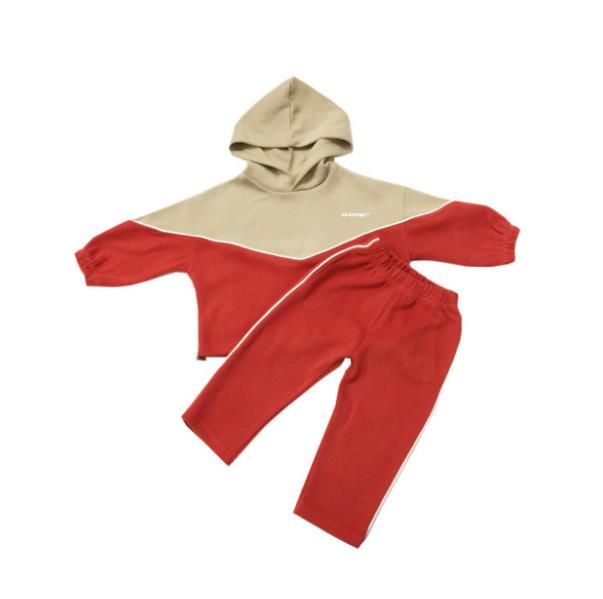 女の子用配色スポーツウェア上下二点組