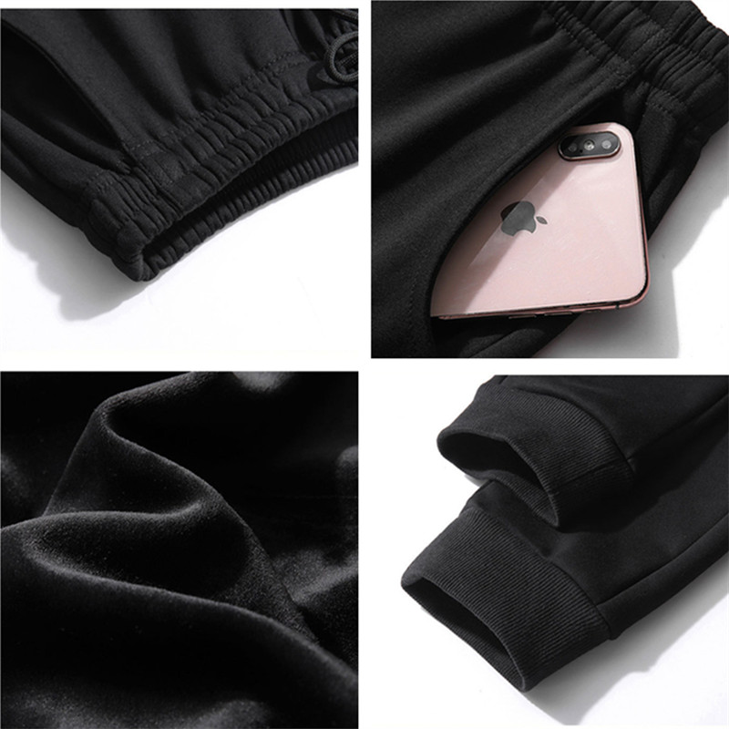 スポーツウェア メンズ裏ボア厚手スポーツパンツ秋冬用