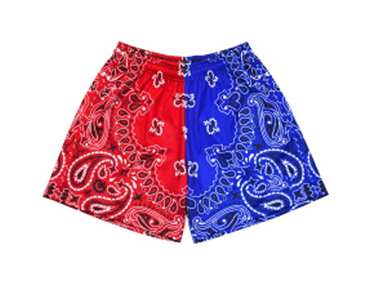 スポーツウェア メンズ ペイズリー柄 スポーツショーツ 全12色 四分丈