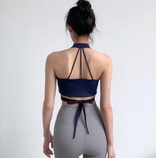 スポーツウェア レディース ホルターネック ヨガ トップス 速乾 運動着