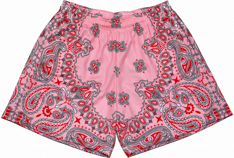スポーツウェア メンズ ペイズリー柄 スポーツショーツ 全12色 四分丈