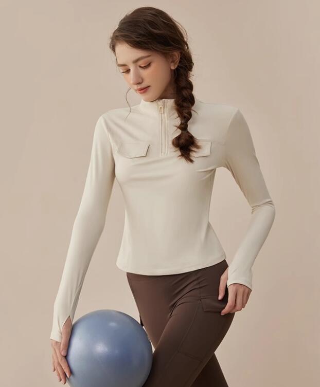 スポーツウェア レディース ヨガウェア 長袖 速乾 フィットネストップス