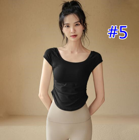 スポーツウェア レディース速乾半袖運動着ヨガ用