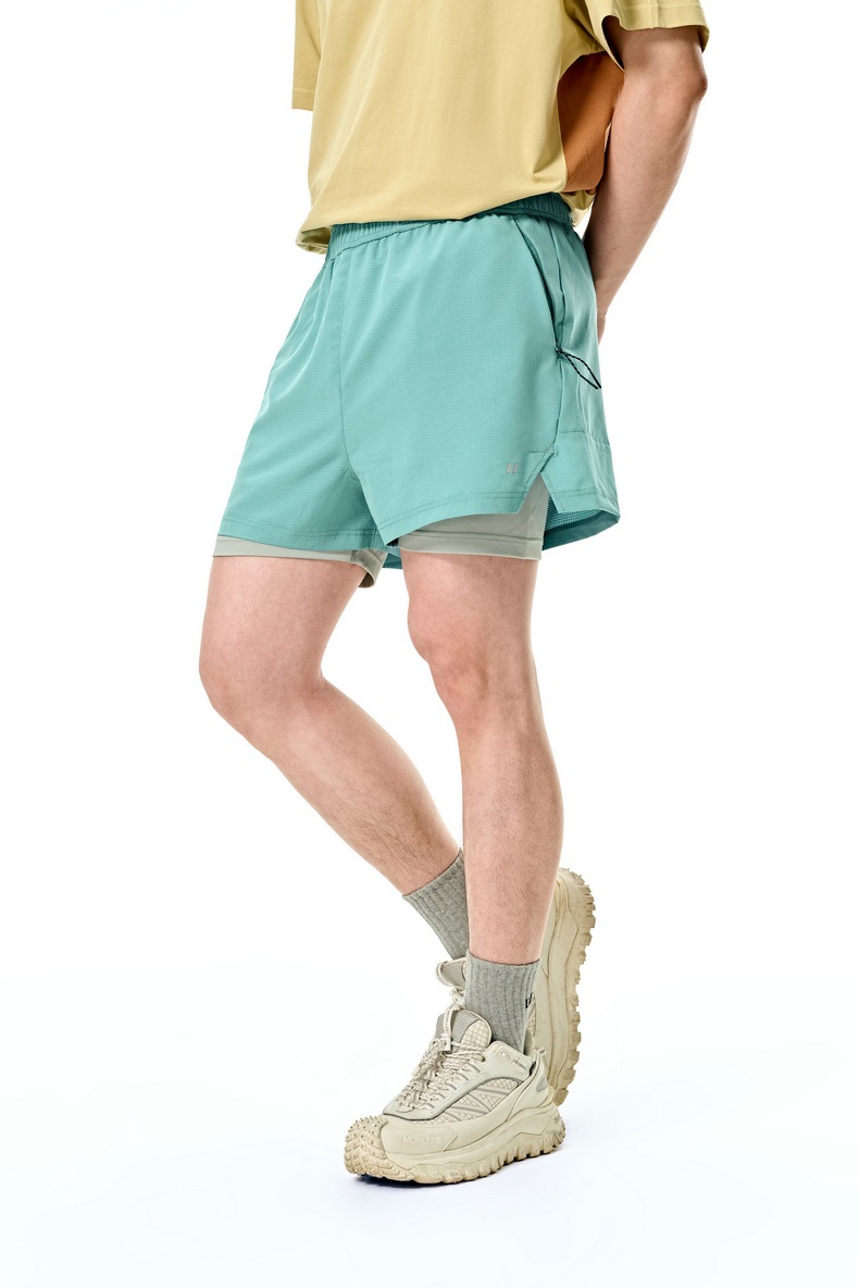 スポーツウェア メンズ二重構造ショートパンツ 紫外線防止軽量速乾 全6色展開