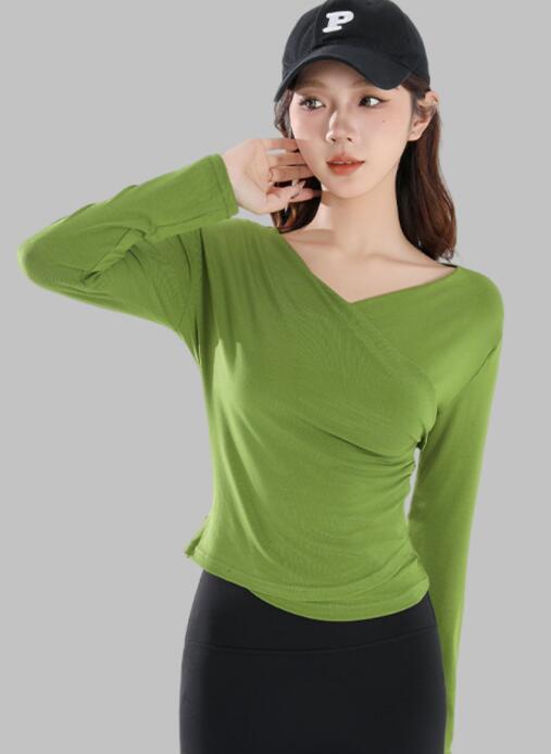 スポーツウェア レディース ヨガウェア 長袖トップス 速乾素材