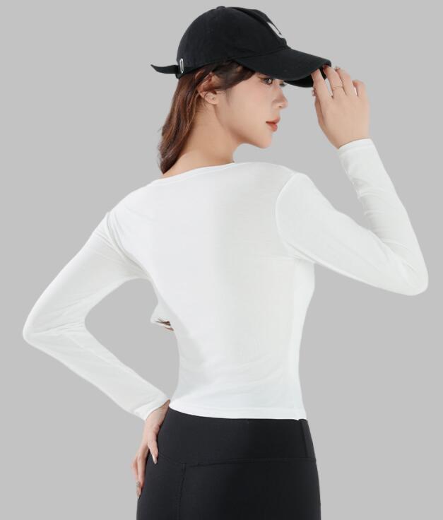 スポーツウェア レディース ヨガウェア 長袖トップス 速乾素材