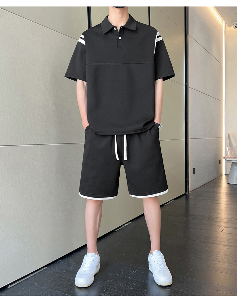 スポーツウェア ラインアクセント ポロセットアップ