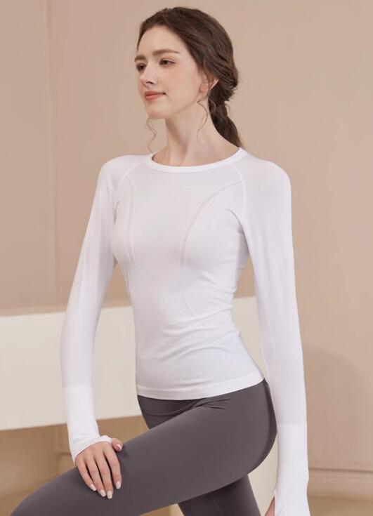 スポーツウェア レディース長袖スポーツトップス速乾ヨガウェア