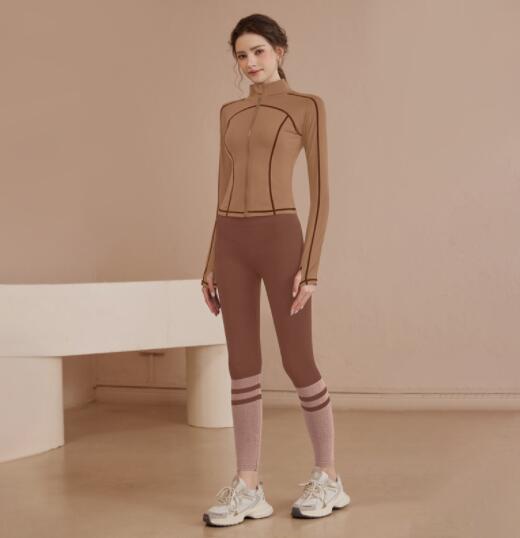 スポーツウェア レディース速乾ヨガジャケット フィットネストップス