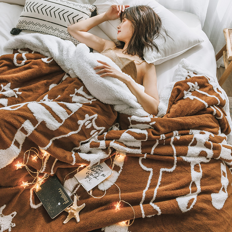 ガーゼケット ふわふわ雲模様綿毛布