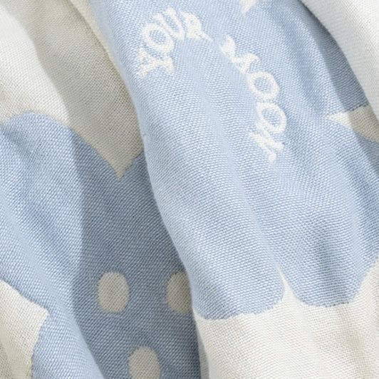  優しい風合い 花柄竹繊維ガーゼケット