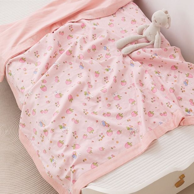 シングル用 抗菌パンダ柄ガーゼケット