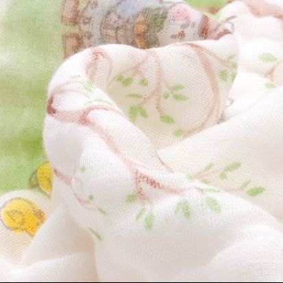  ふわふわ六重織り動物柄ガーゼケット