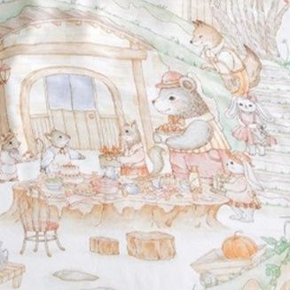 ガーゼケット 森の動物たち 四層ガーゼ おやすみケット