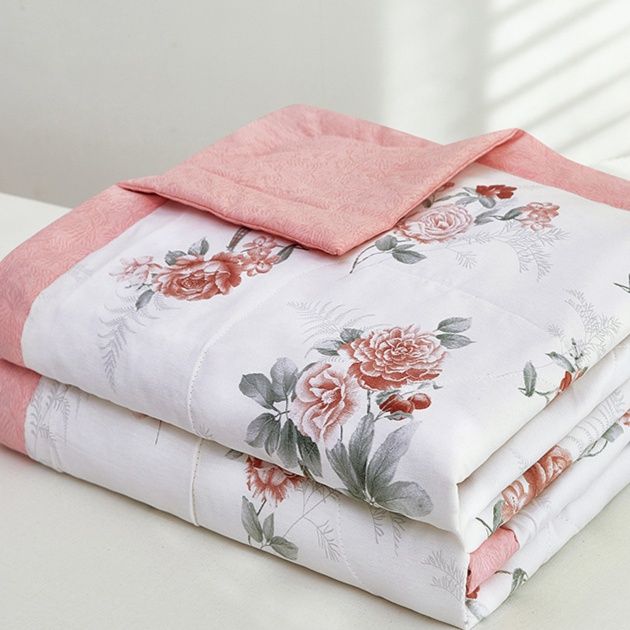 ガーゼケット ダブル 花柄六重織り全綿ガーゼケット