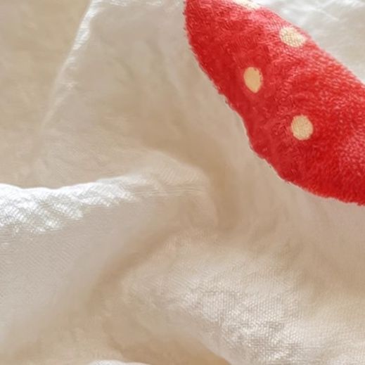 ガーゼケット 綿 いちご柄純綿六重織りガーゼケット