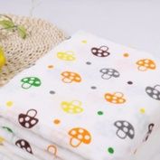 ガーゼケット 綿 可愛いきのこ柄綿ガーゼケット