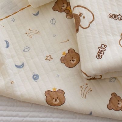 ガーゼケット 綿　可愛い動物柄綿素材ガーゼケット