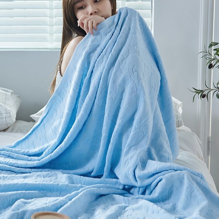 ガーゼケット 雲朵模様綿百パーセント二重織りガーゼケット