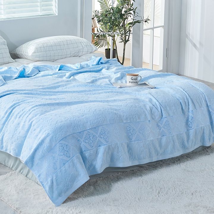 ガーゼケット 雲朵模様綿百パーセント二重織りガーゼケット