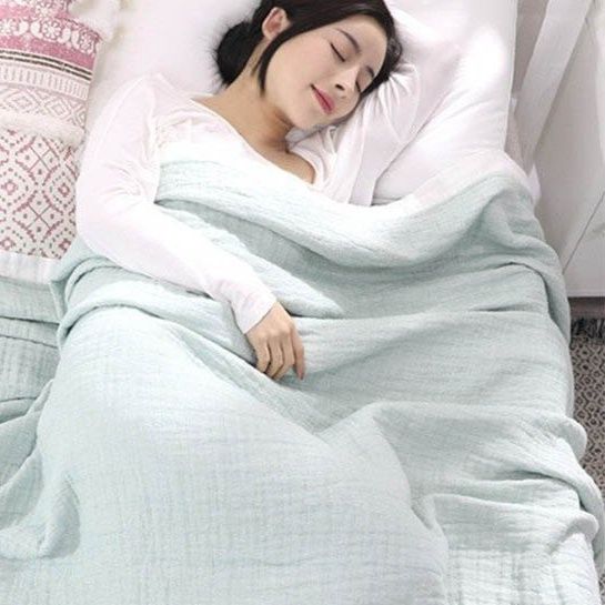 綿100％ 4重ガーゼケット シングル 洗える夏用寝具