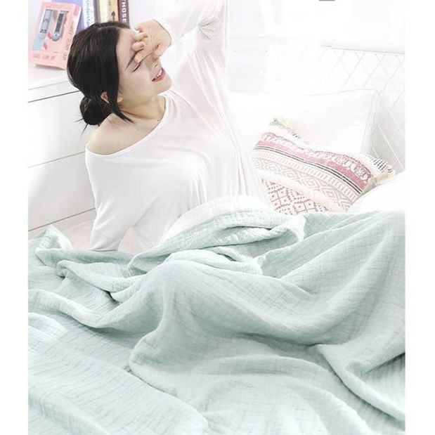 綿100％ 4重ガーゼケット シングル 洗える夏用寝具
