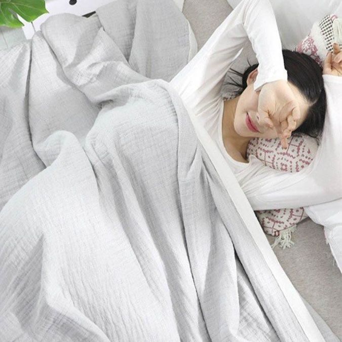 綿100％ 4重ガーゼケット シングル 洗える夏用寝具