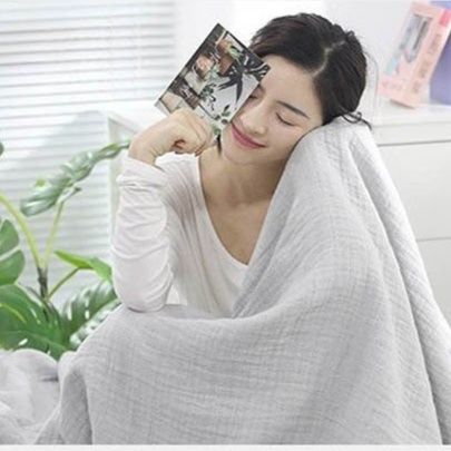 綿100％ 4重ガーゼケット シングル 洗える夏用寝具