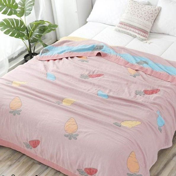 四重ガーゼケット シングル 綿100% 洗える夏用寝具