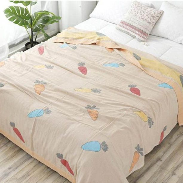 四重ガーゼケット シングル 綿100% 洗える夏用寝具