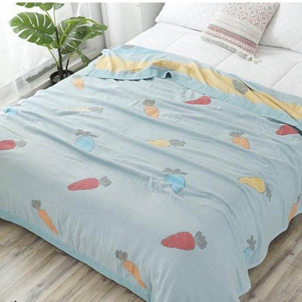 四重ガーゼケット シングル 綿100% 洗える夏用寝具