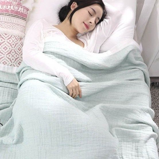 綿百パーセント四重ガーゼケット シングル 洗える夏用寝具