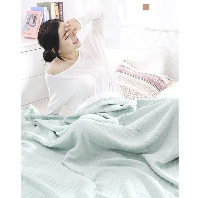 綿百パーセント四重ガーゼケット シングル 洗える夏用寝具