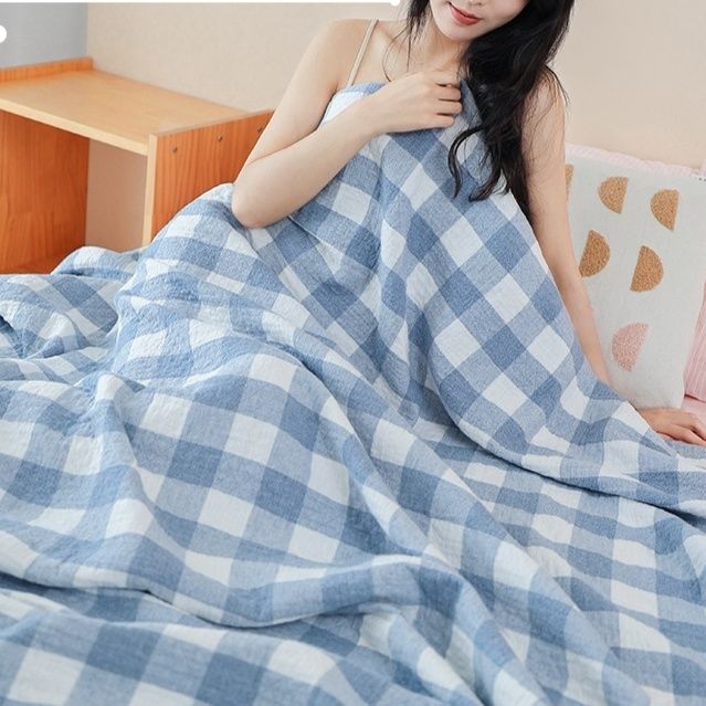 ガーゼケット 三層織りチェック柄ガーゼケット ダブルサイズ