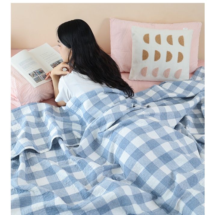 ガーゼケット 三層織りチェック柄ガーゼケット ダブルサイズ