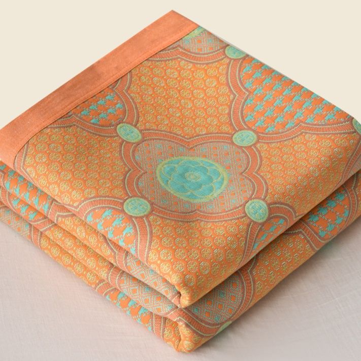 ガーゼケット 幾何学模様が美しい多層織りダブルサイズガーゼケット