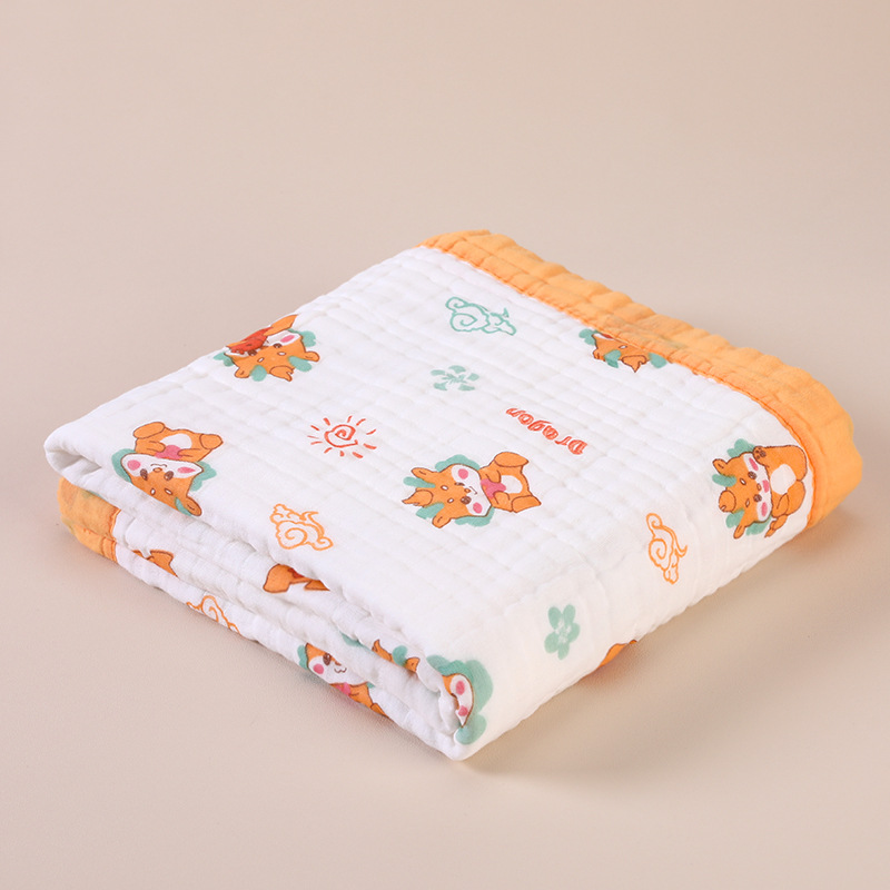 ガーゼケット 綿 可愛い動物柄綿百パーセント赤ちゃん用ガーゼケット