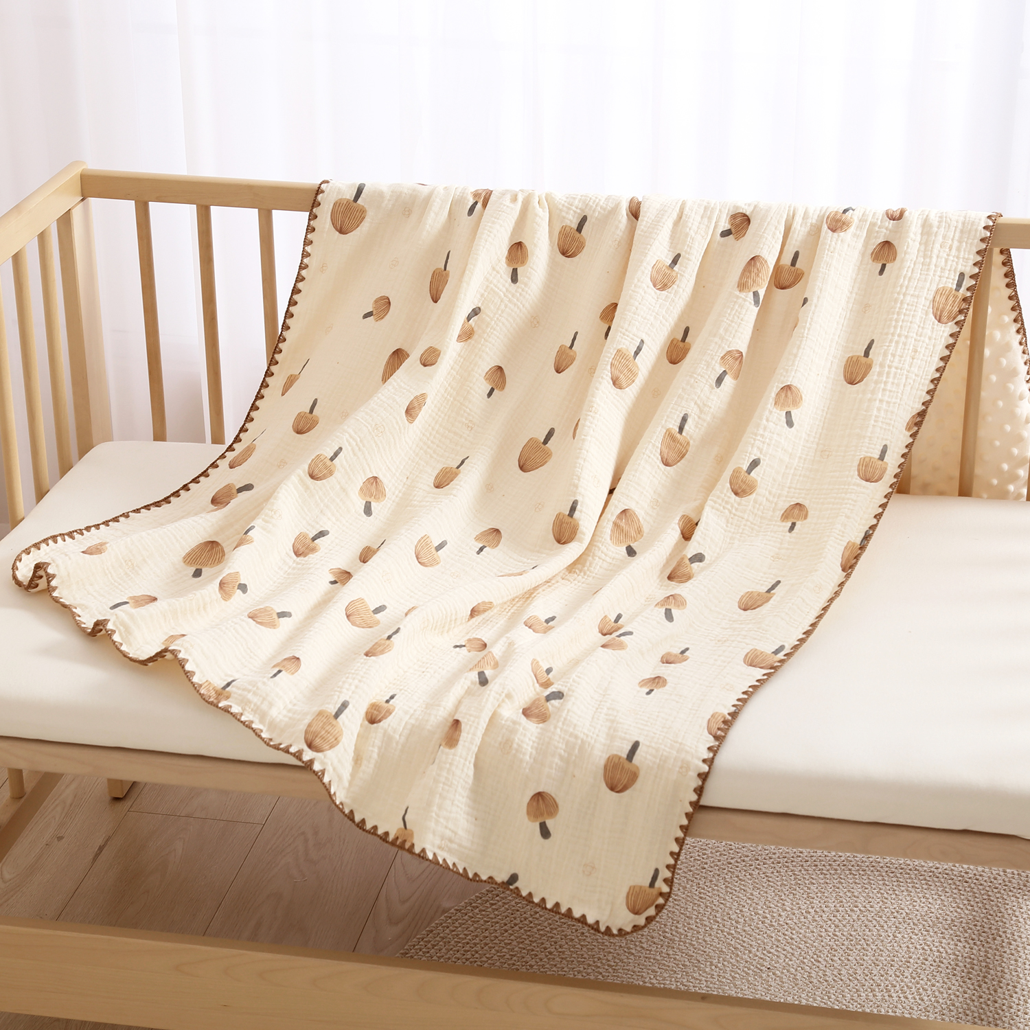  やわらか子守り くまさんガーゼケット