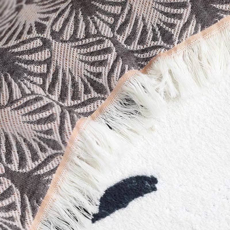 ガーゼケット 幾何学模様のエスニック調ガーゼケット ダブルサイズ