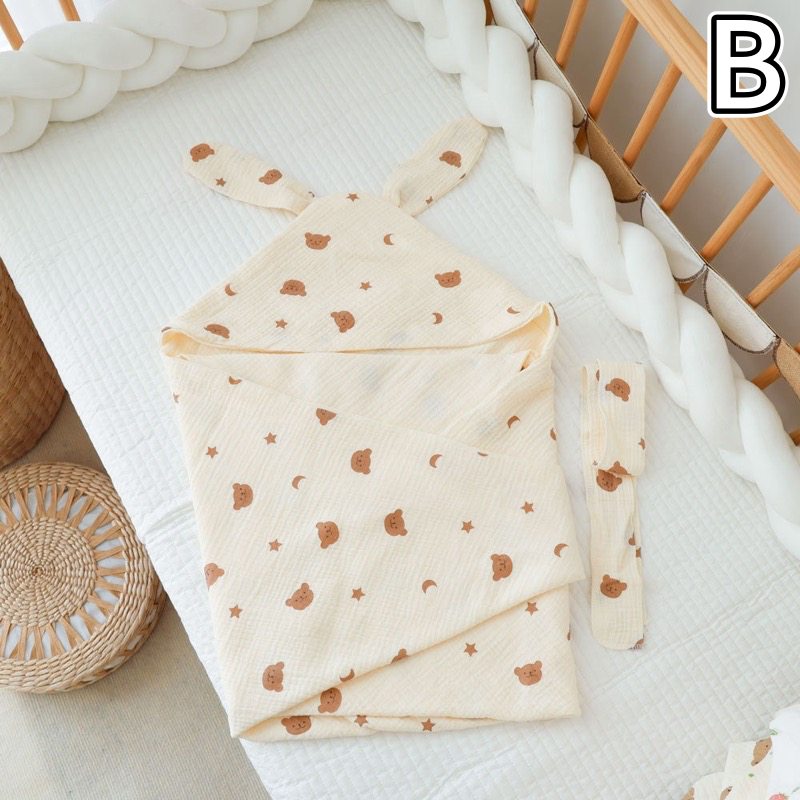 ガーゼケット 綿 赤ちゃん用薄手綿ガーゼおくるみ月柄