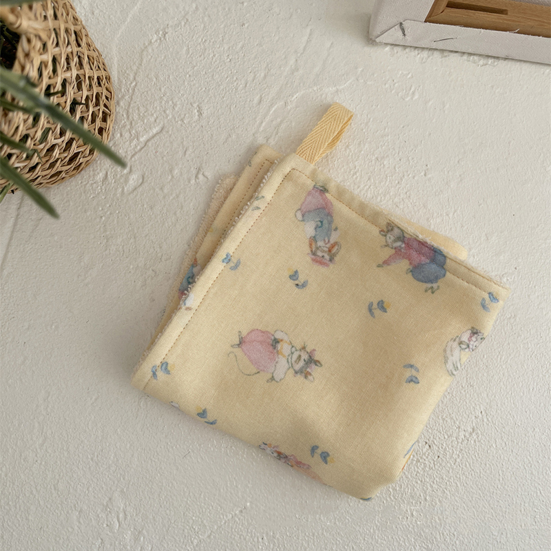 ガーゼケット 綿 二重ガーゼ ベビーハンカチ 動物柄 よだれかけ