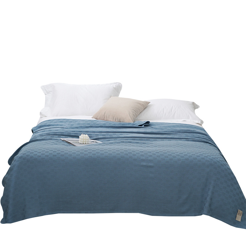 ガーゼケット 格子織り柄 綿百パーセント六重ガーゼケット ダブルサイズ